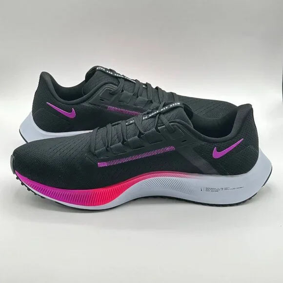 Men's Nike Air Zoom Pegasus 38  Black Hyper Violet CW7356-011 Size 12 - Picture 10 of 12